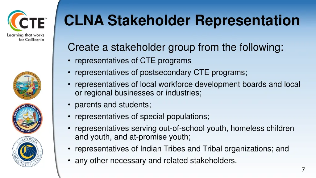 clna stakeholder representation