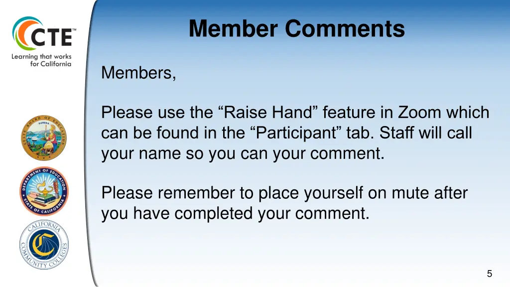 member comments