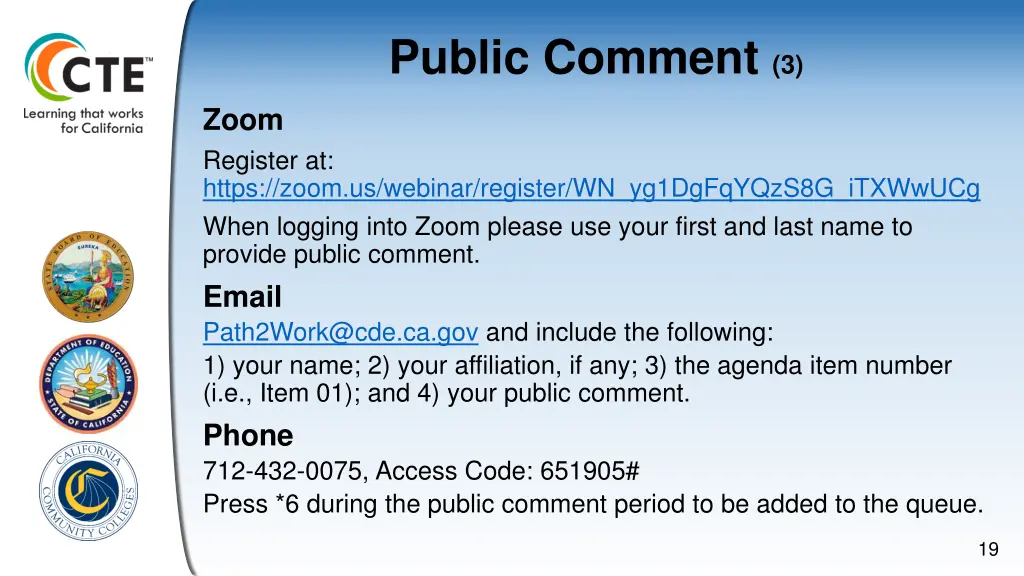 public comment 3
