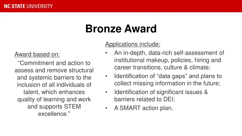 bronze award