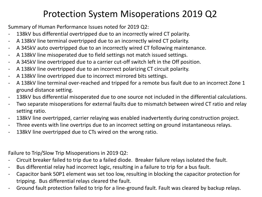 protection system misoperations 2019 q2 6