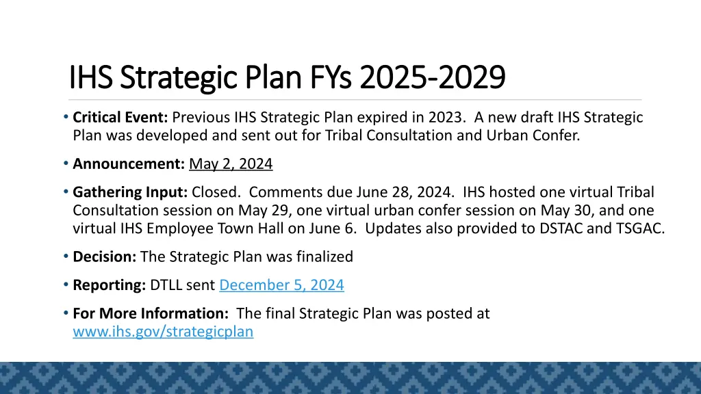 ihs strategic plan fys 2025 ihs strategic plan