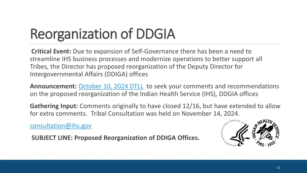 reorganization of ddgia reorganization of ddgia