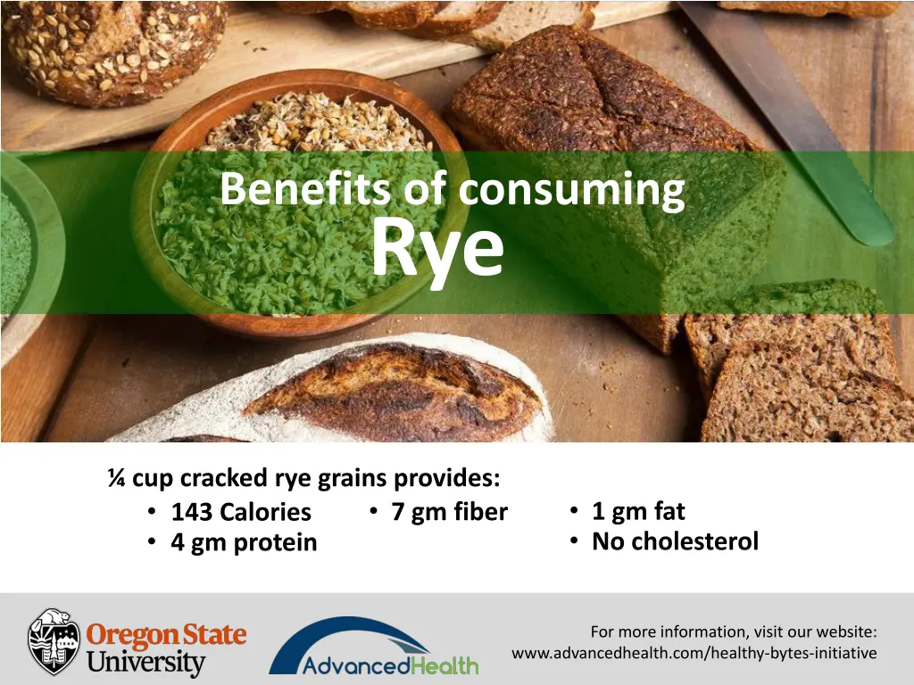 benefits of consuming rye 1