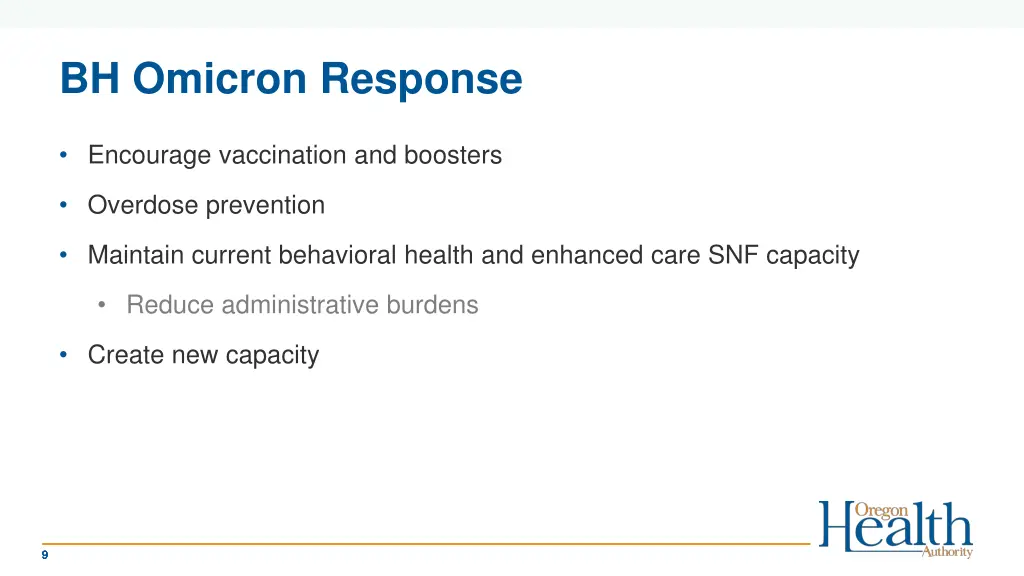 bh omicron response