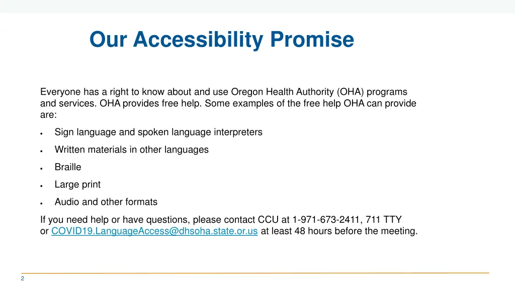 our accessibility promise