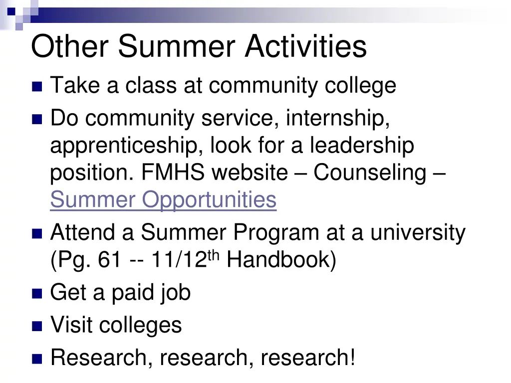 other summer activities take a class at community