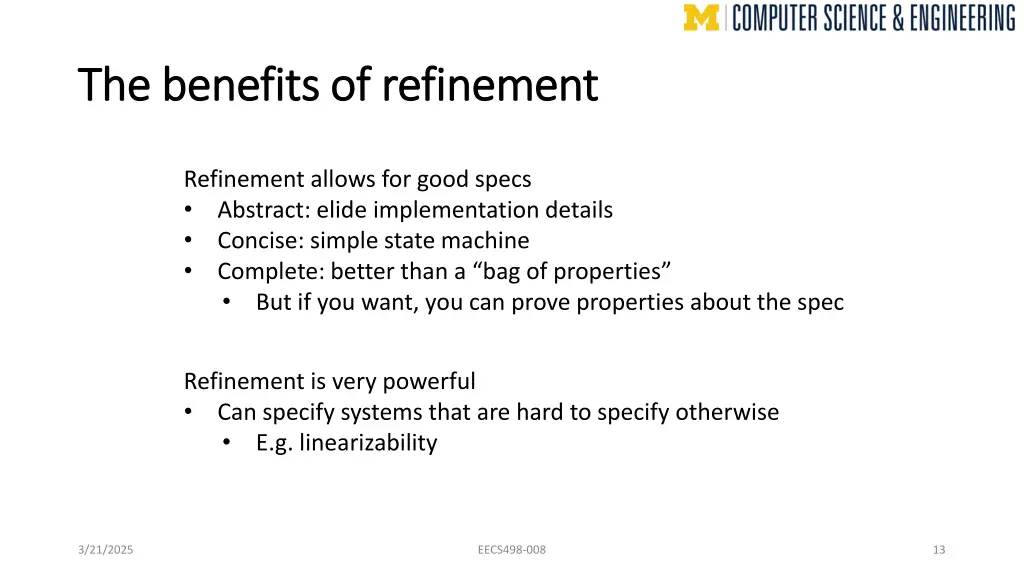 the benefits of refinement the benefits