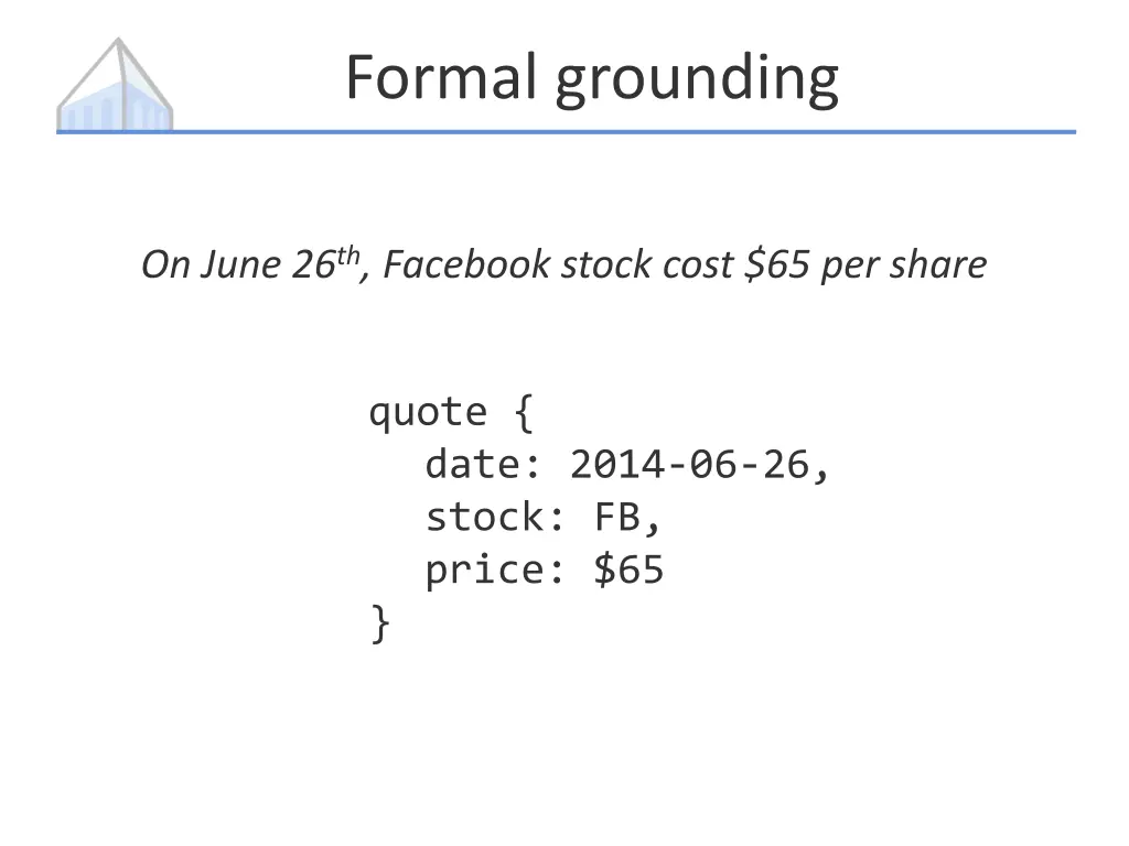 formal grounding