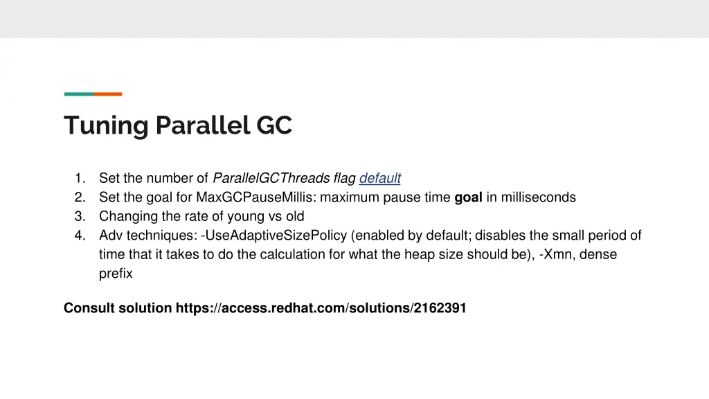 tuning parallel gc