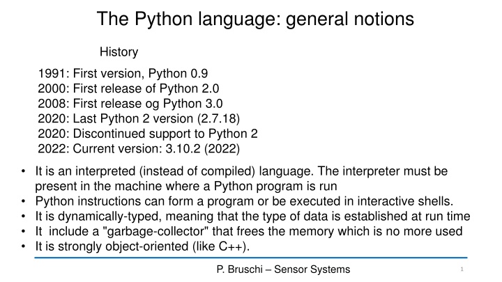 the python language general notions