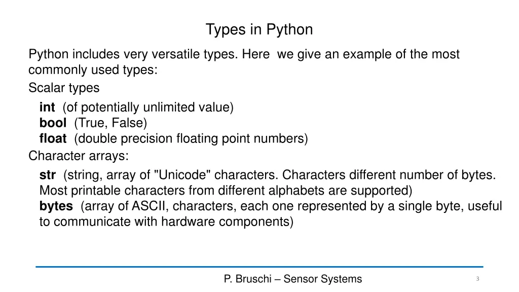 types in python