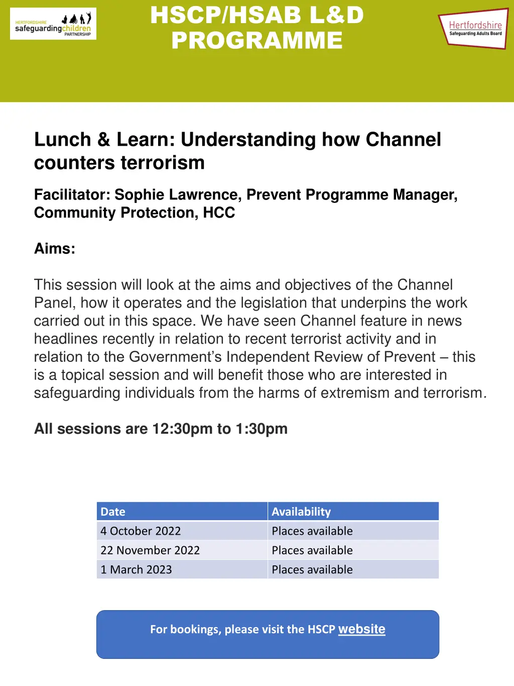 hscp hsab l d programme 16