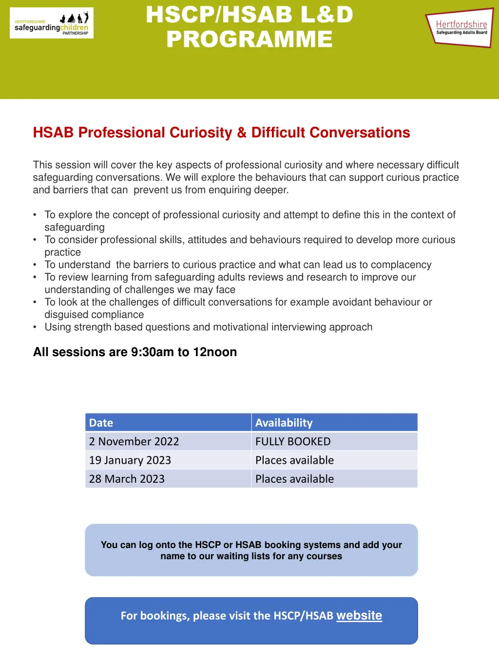 hscp hsab l d programme 24