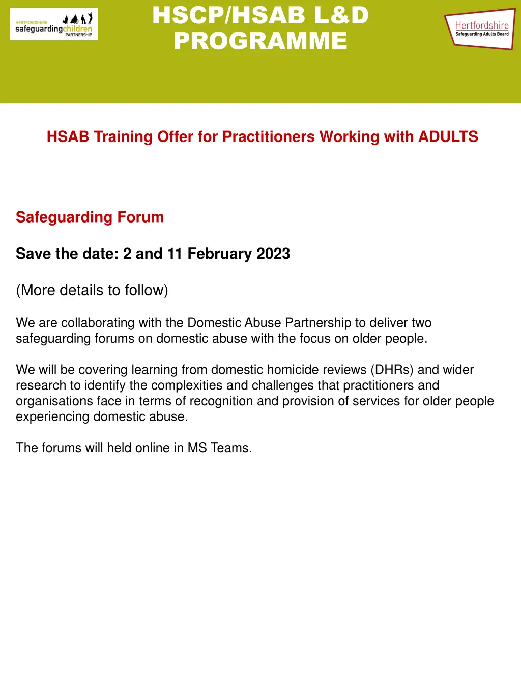 hscp hsab l d programme 26