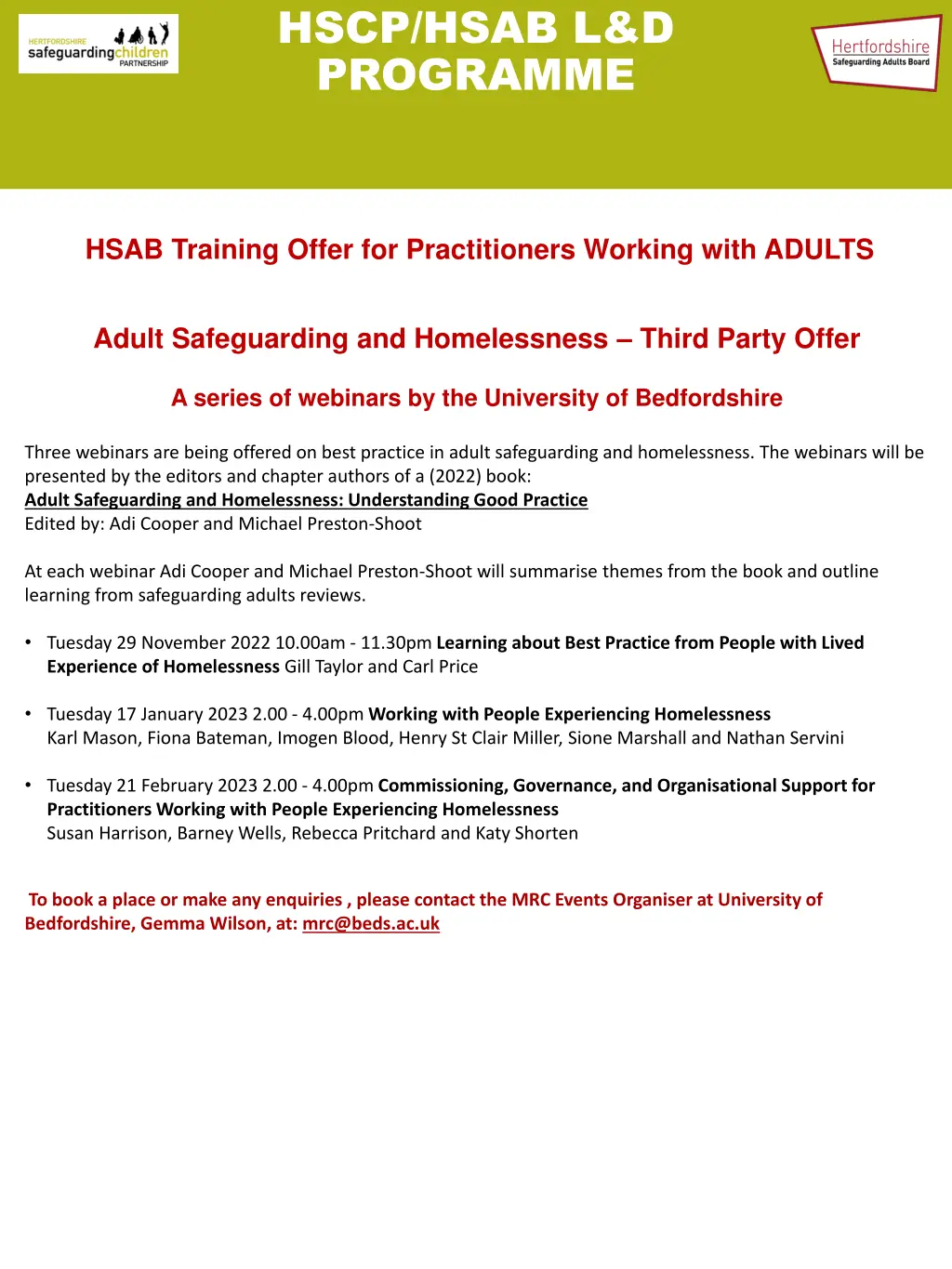 hscp hsab l d programme 27
