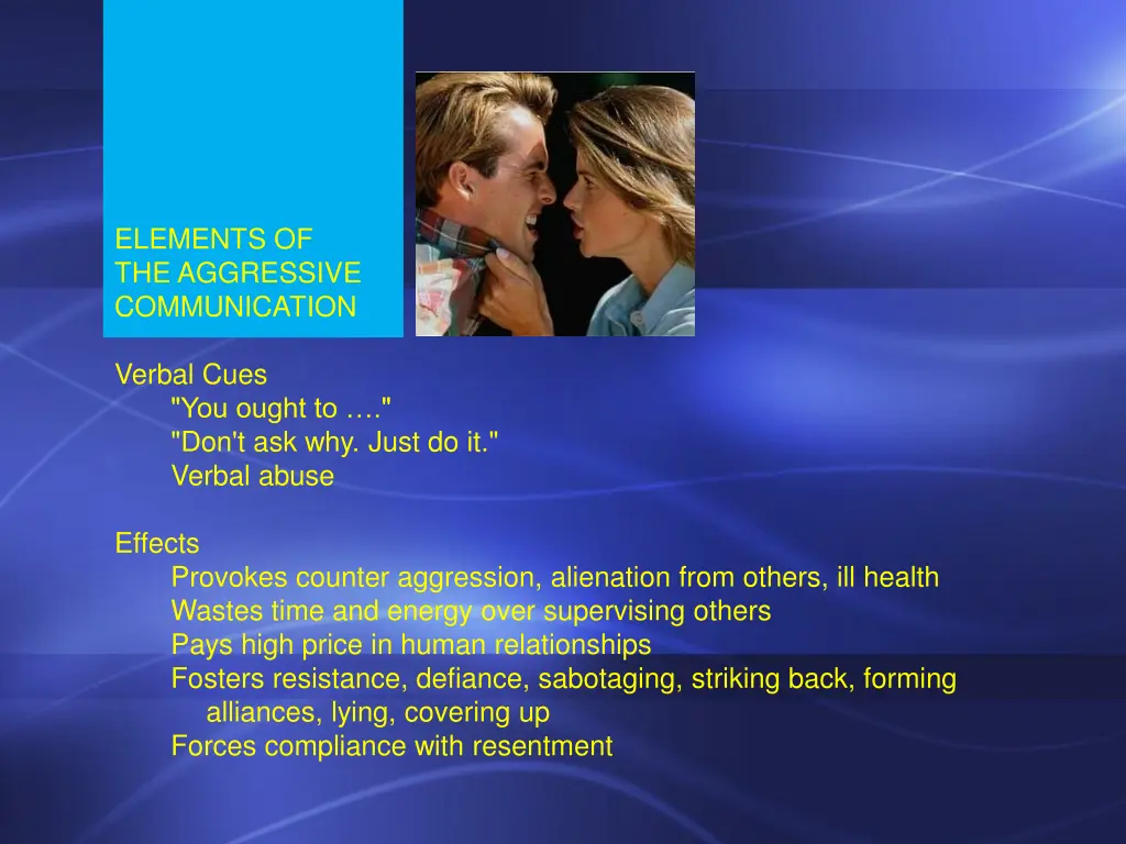 elements of the aggressive communication 1