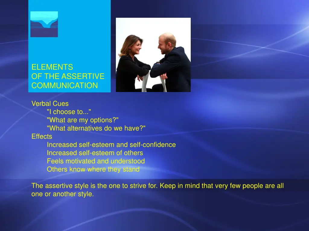 elements of the assertive communication 1