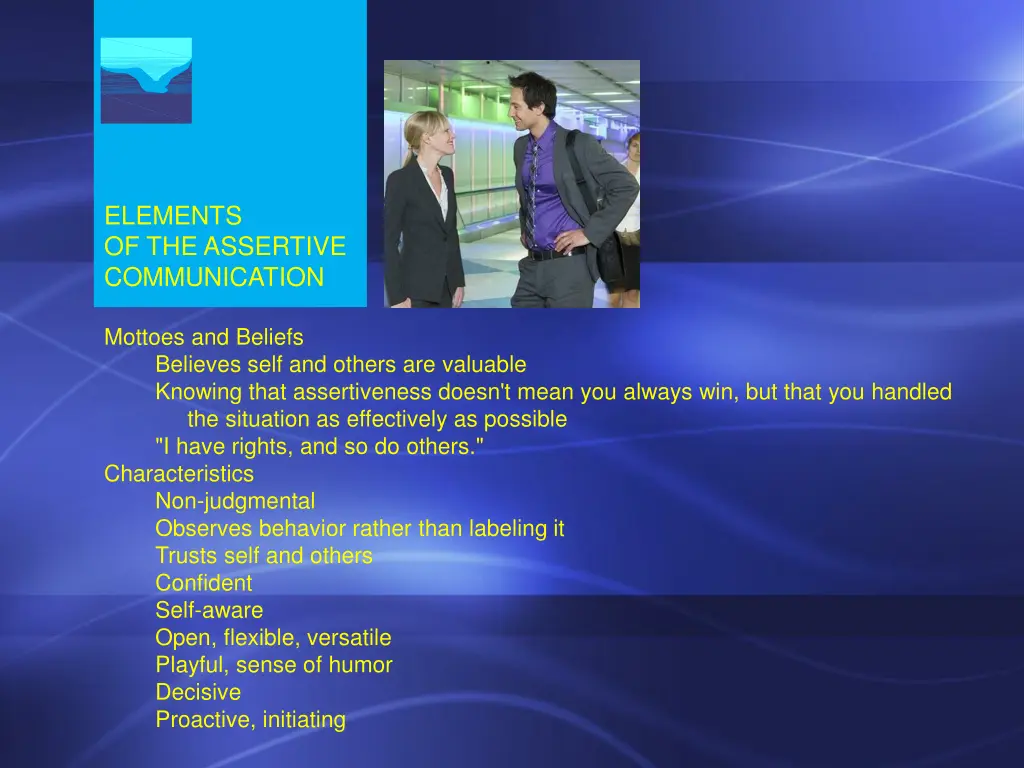 elements of the assertive communication
