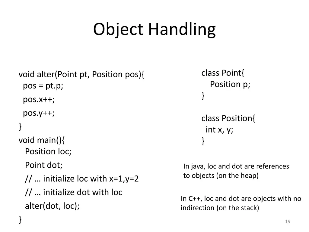 object handling