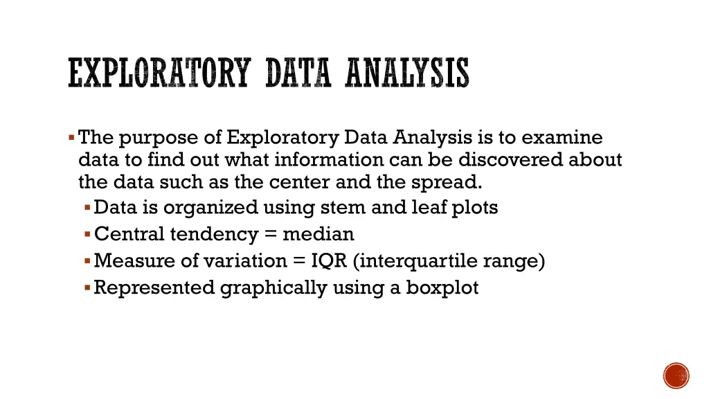 exploratory data analysis