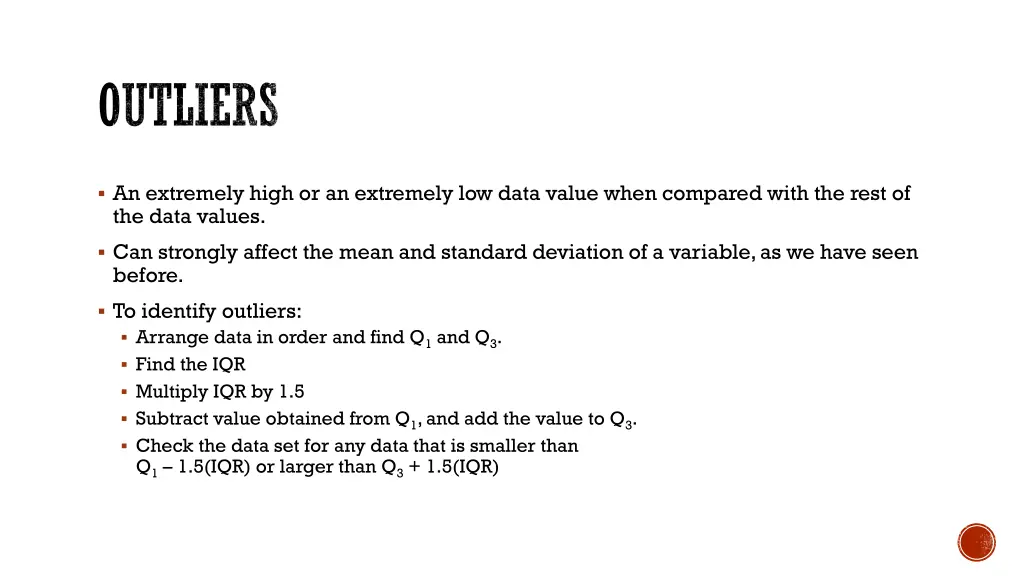 outliers