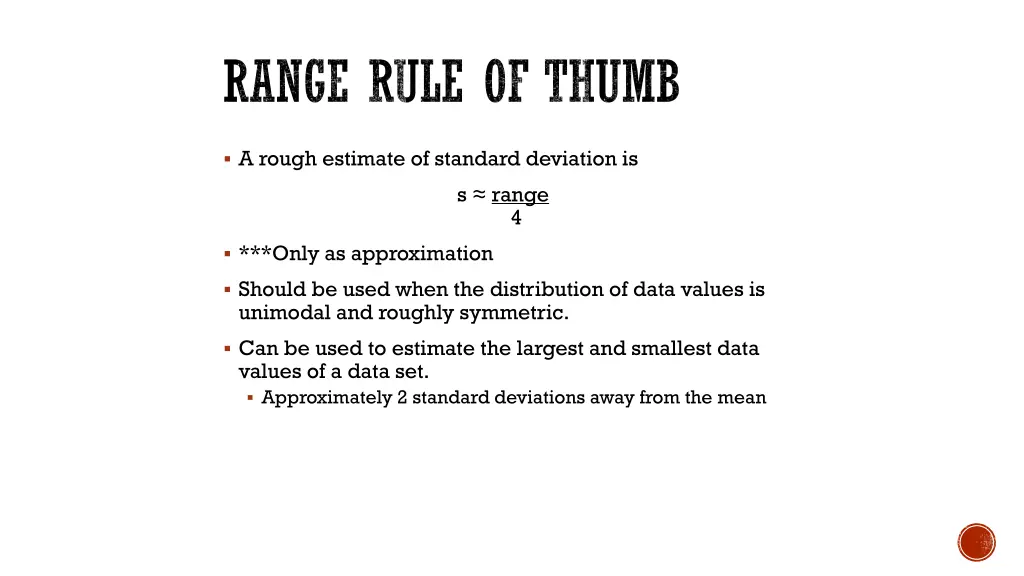 range rule of thumb