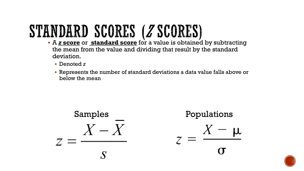 standard scores z scores a z score or standard