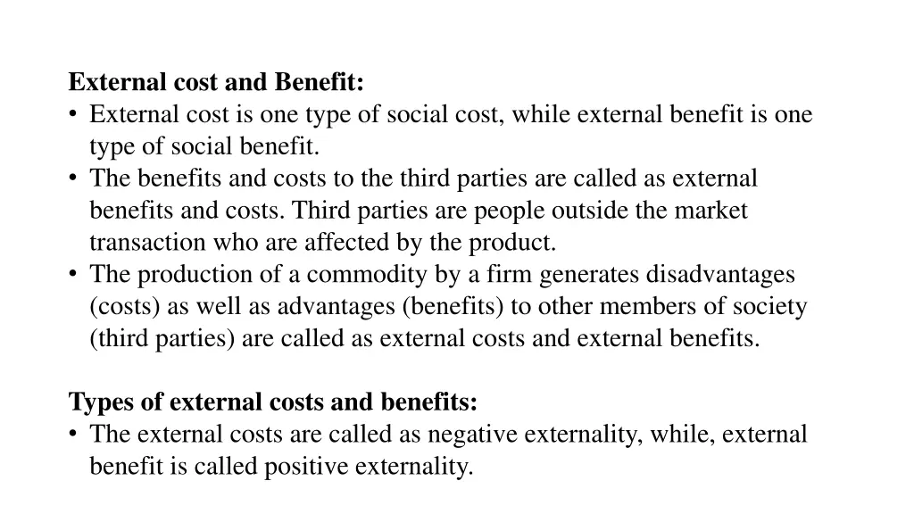 external cost and benefit external cost