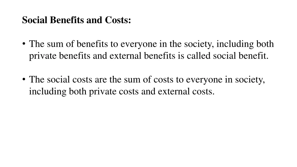 social benefits and costs 1