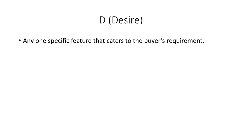 d desire