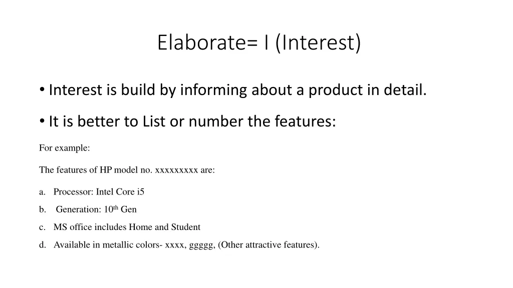 elaborate i interest