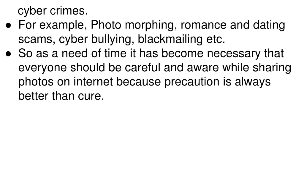 cyber crimes for example photo morphing romance