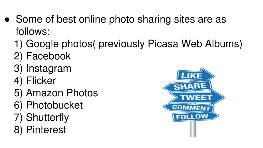 some of best online photo sharing sites
