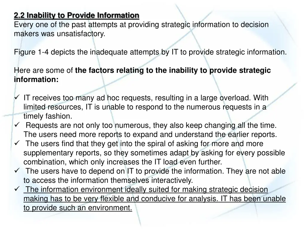 2 2 inability to provide information every