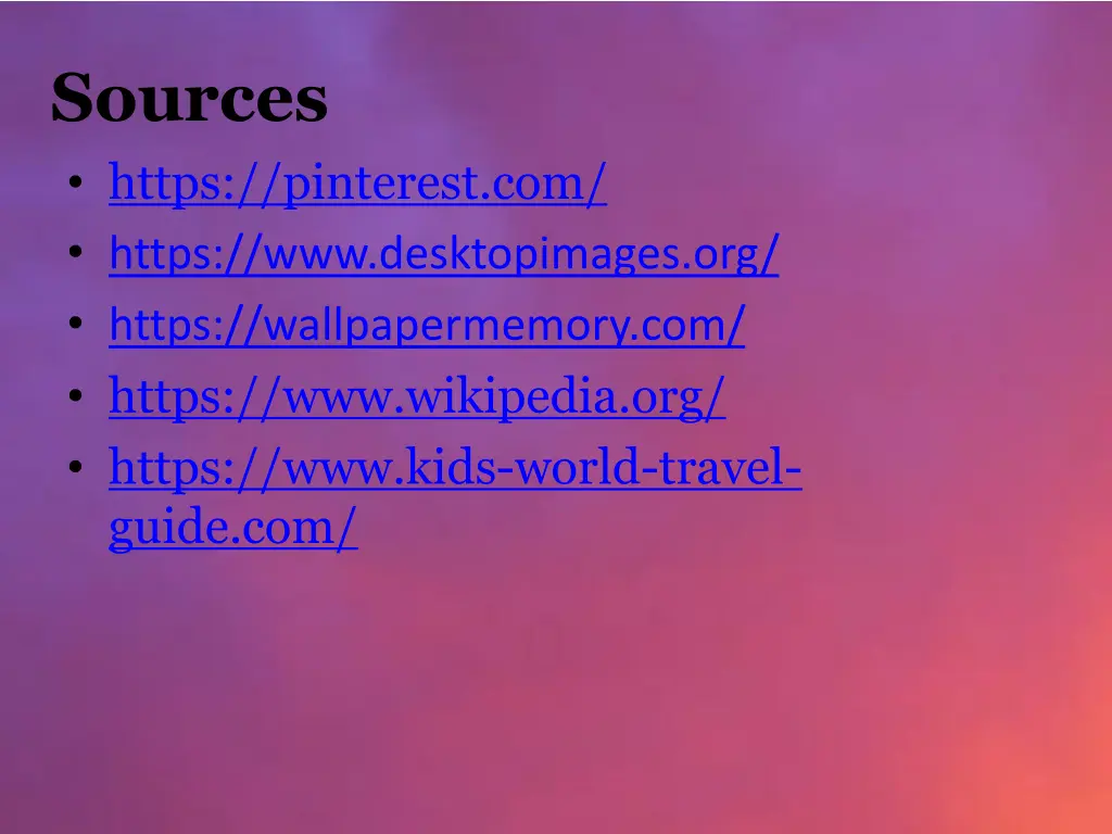 sources