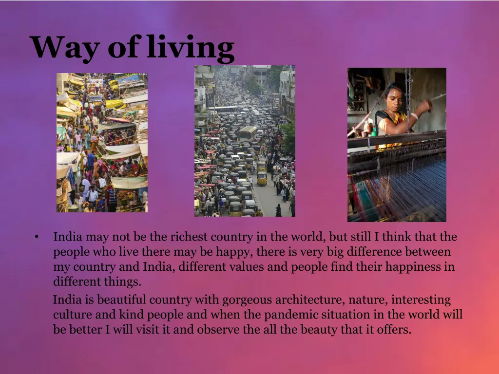 way of living