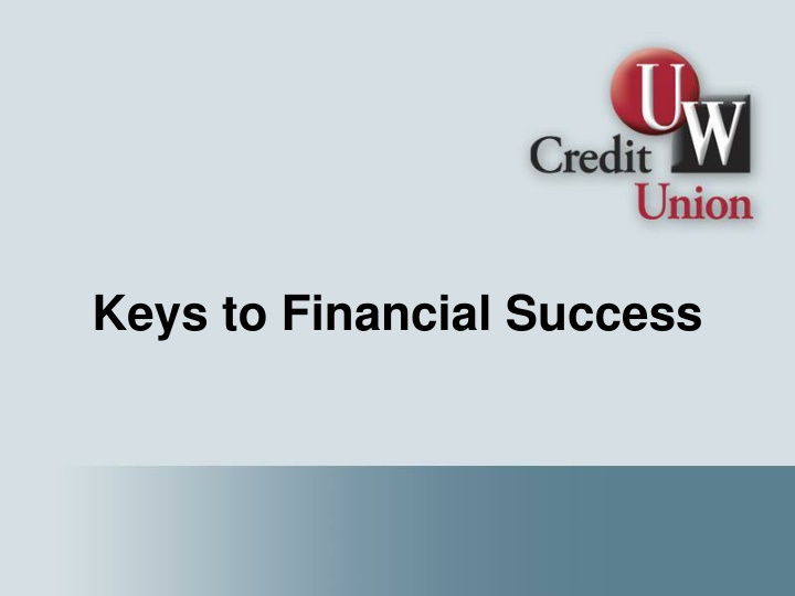 keys to financial success