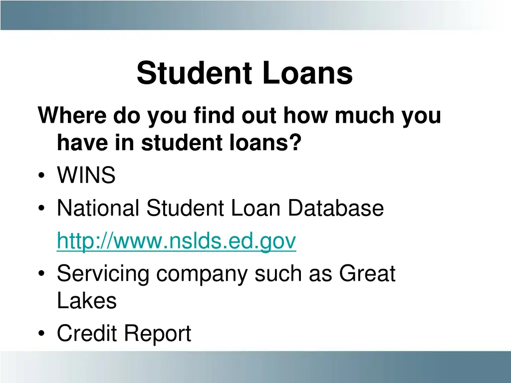 student loans
