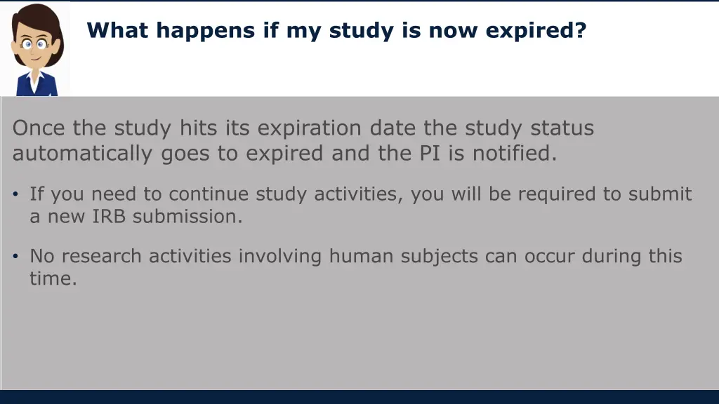 what happens if my study is now expired