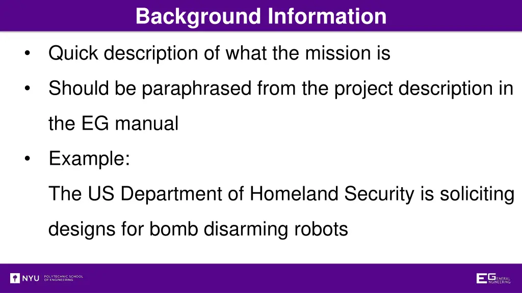 background information