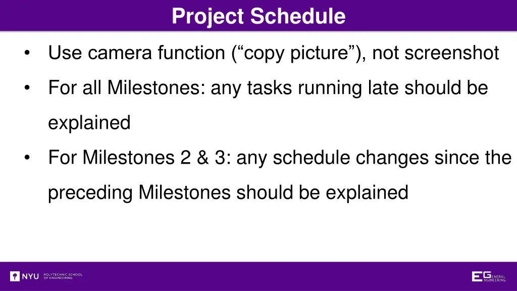 project schedule 1