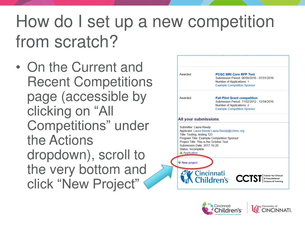 how do i set up a new competition from scratch