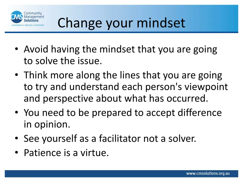 change your mindset