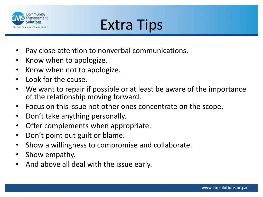 extra tips