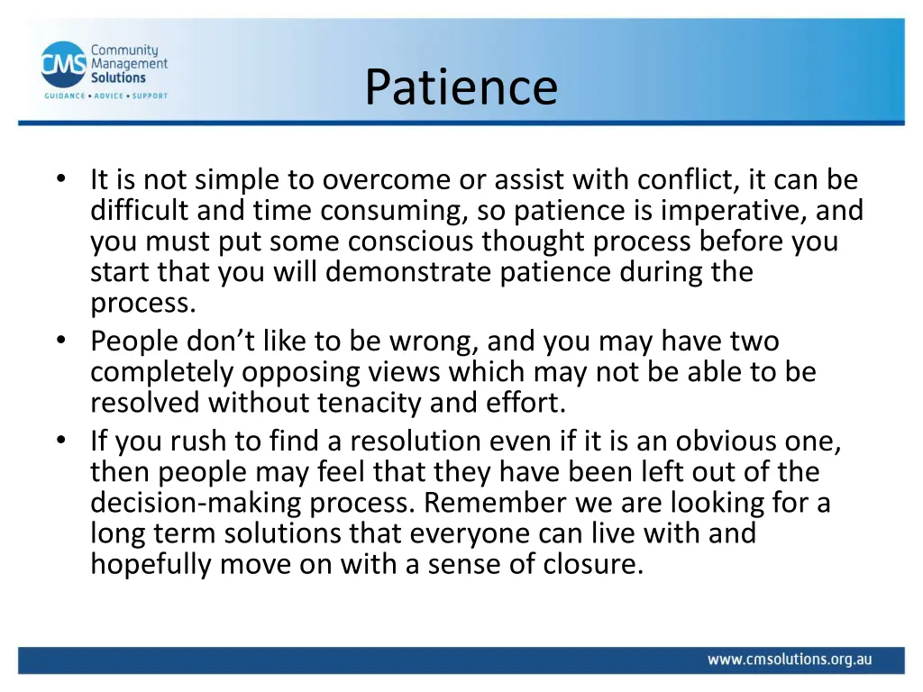 patience