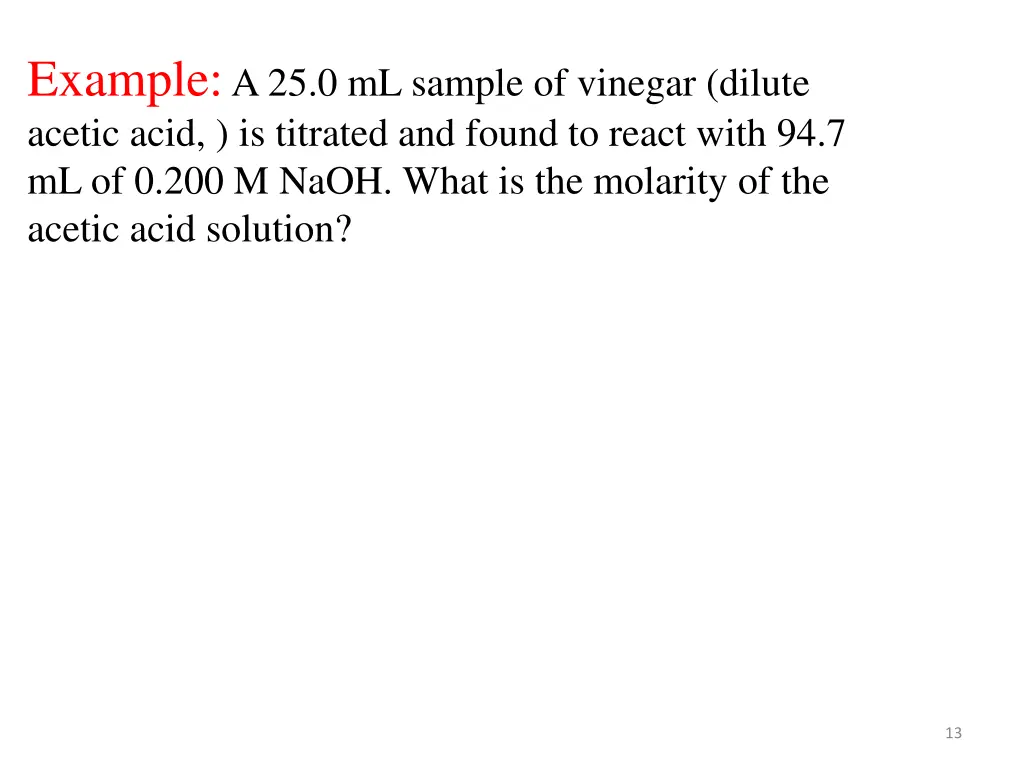 example a 25 0 ml sample of vinegar dilute acetic