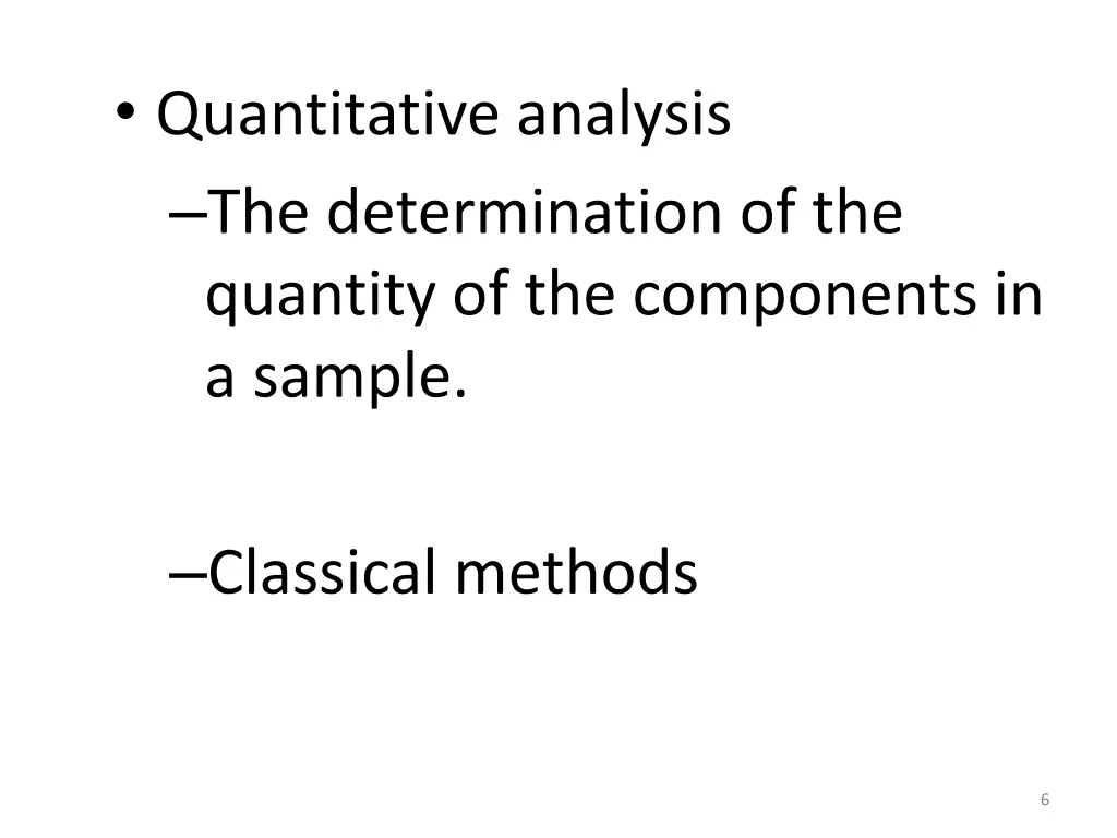 quantitative analysis the determination