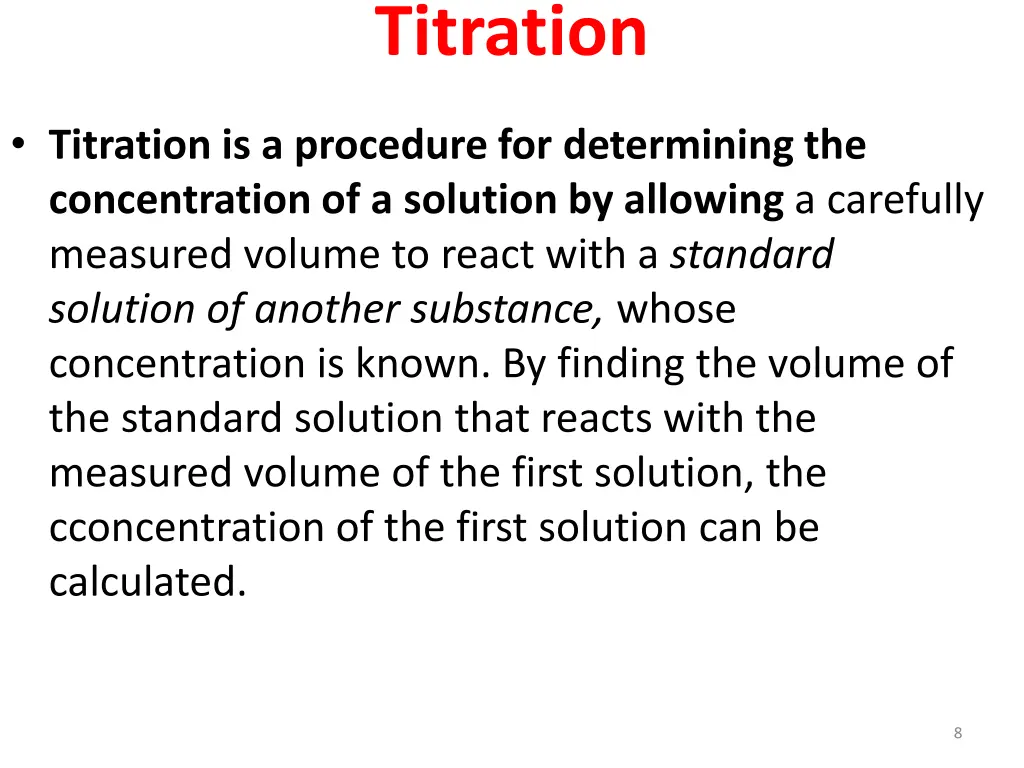 titration
