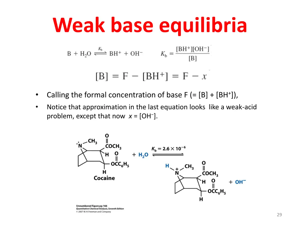 weak base equilibria